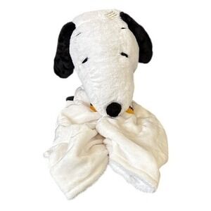 Peanuts Snoopy Hooded Throw Blanket - Black and White 30in x 50in NEW